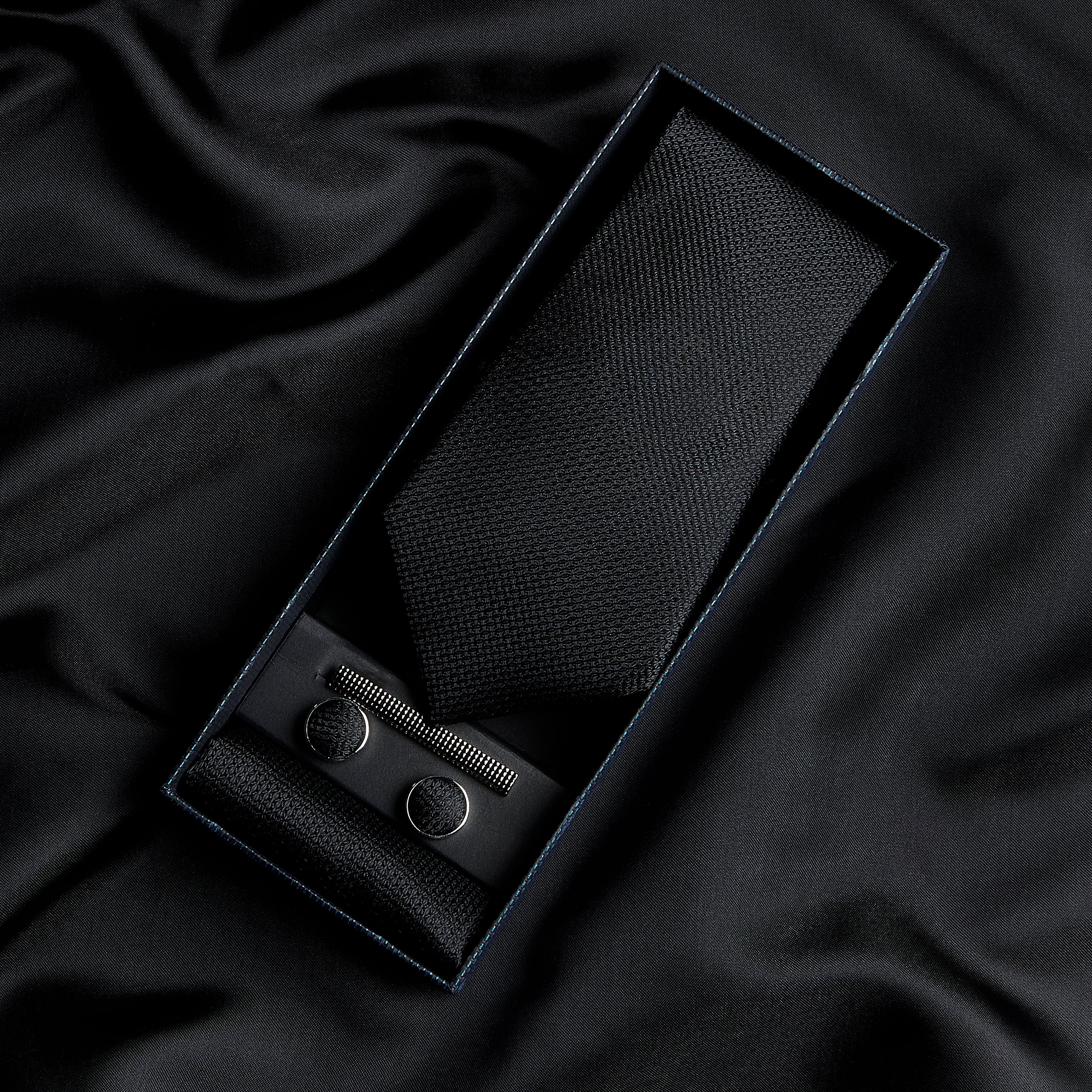 Paul Andrew - Black Textured Tie Set