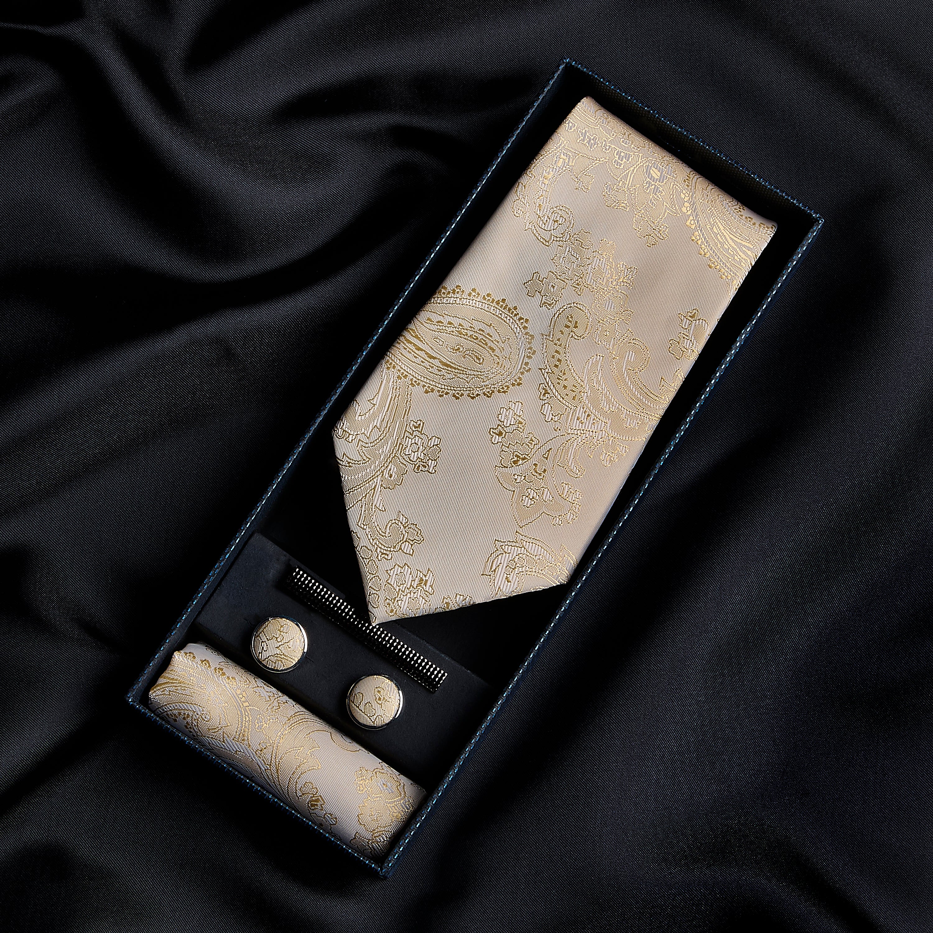 Paul Andrew - Cream Paisley Tie Set