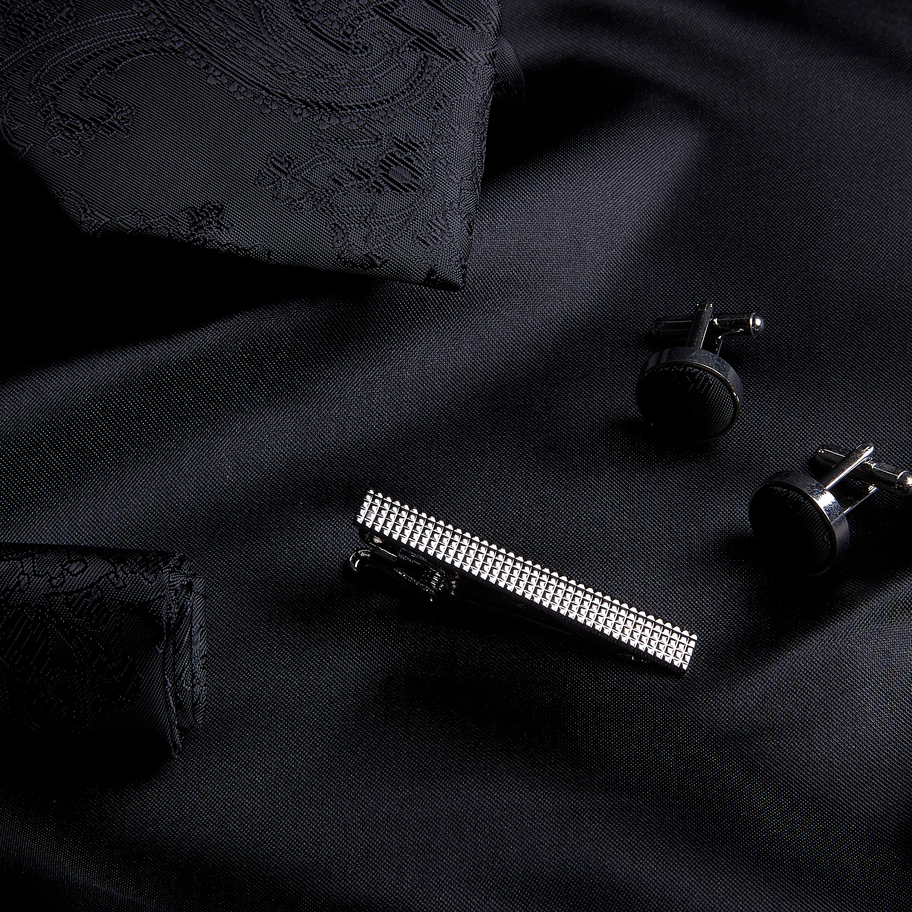 Paul Andrew - Black Paisley Tie Set