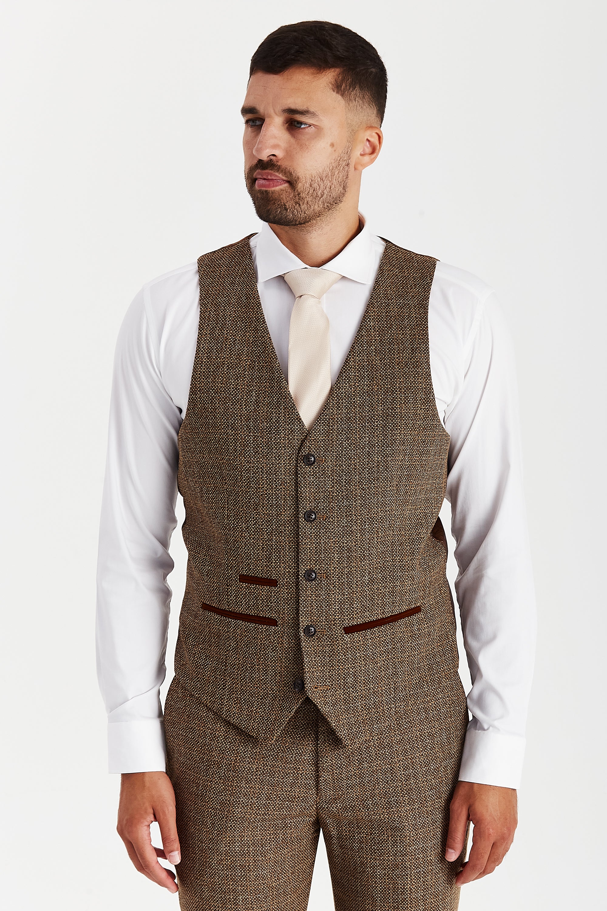Ralph - Men's Brown Tweed Waistcoat