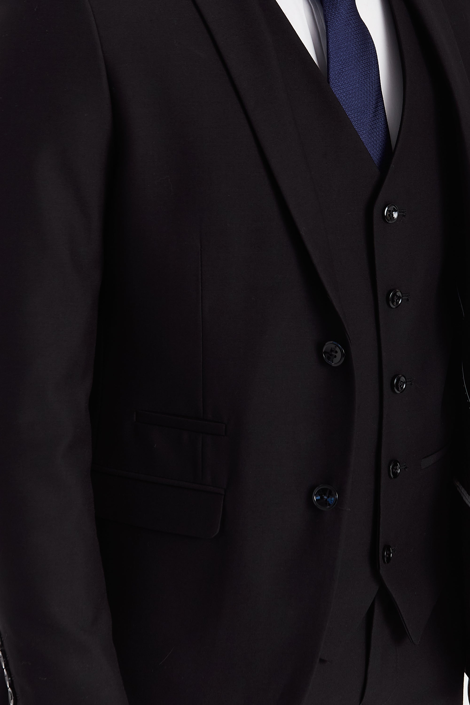 Parker Black Three Piece Suit