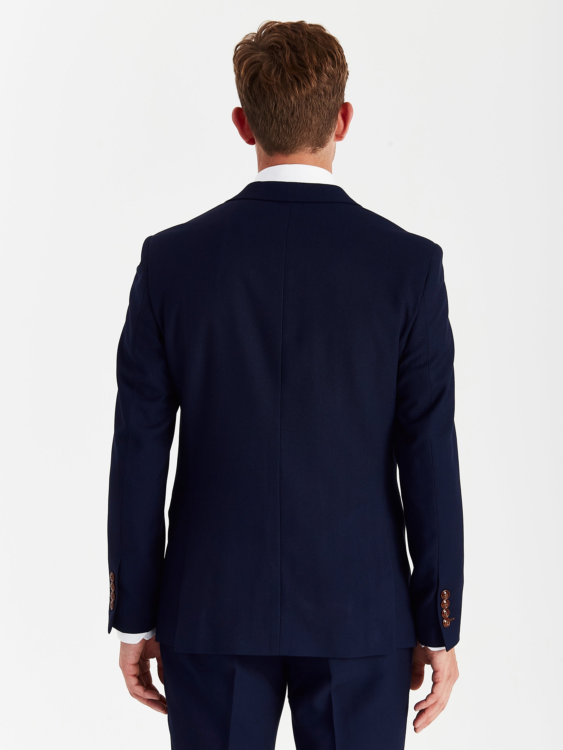 Mayfair - Men's Navy Textured Blazer