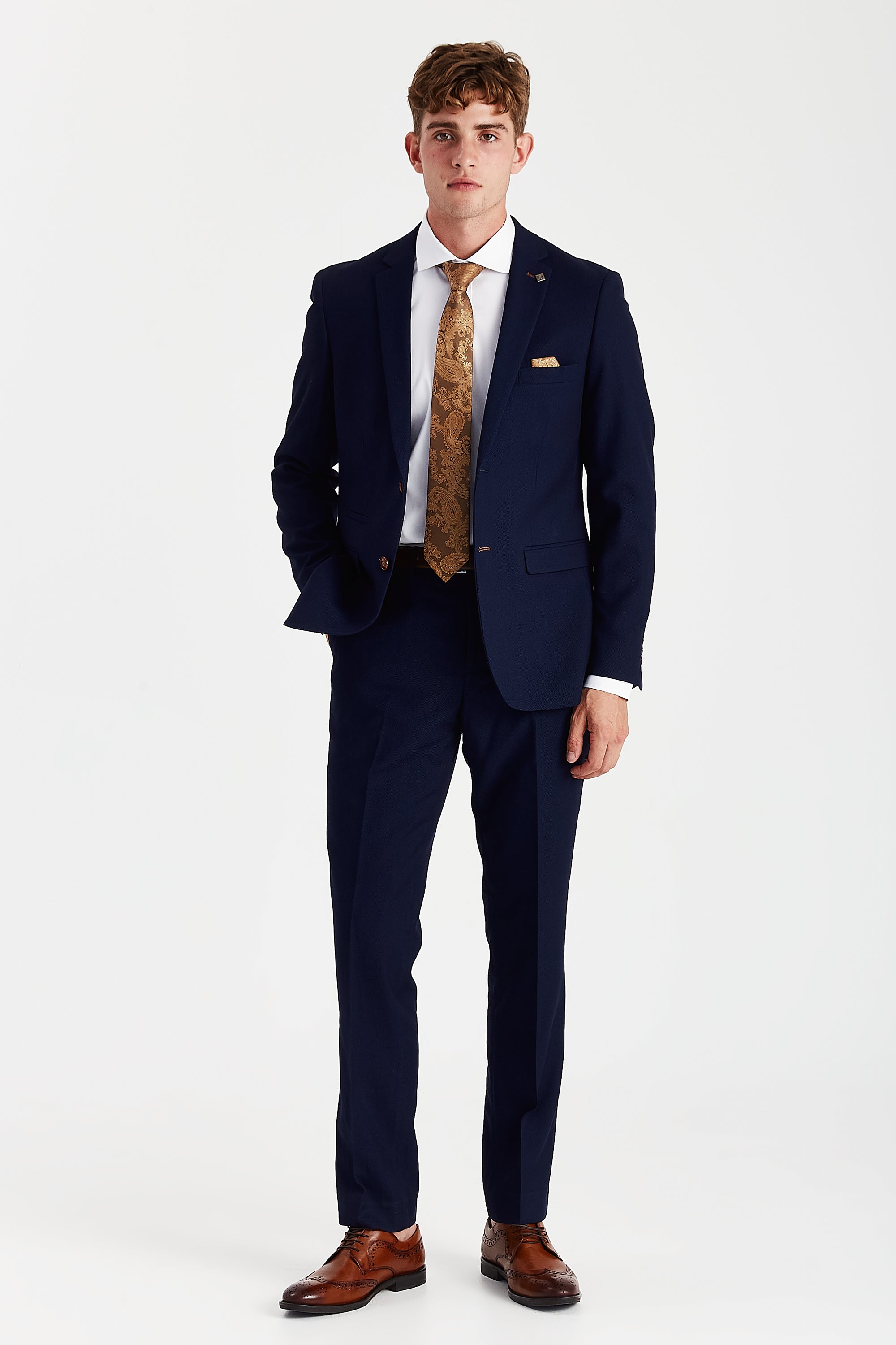 Mayfair Navy Textured Two Piece Suit