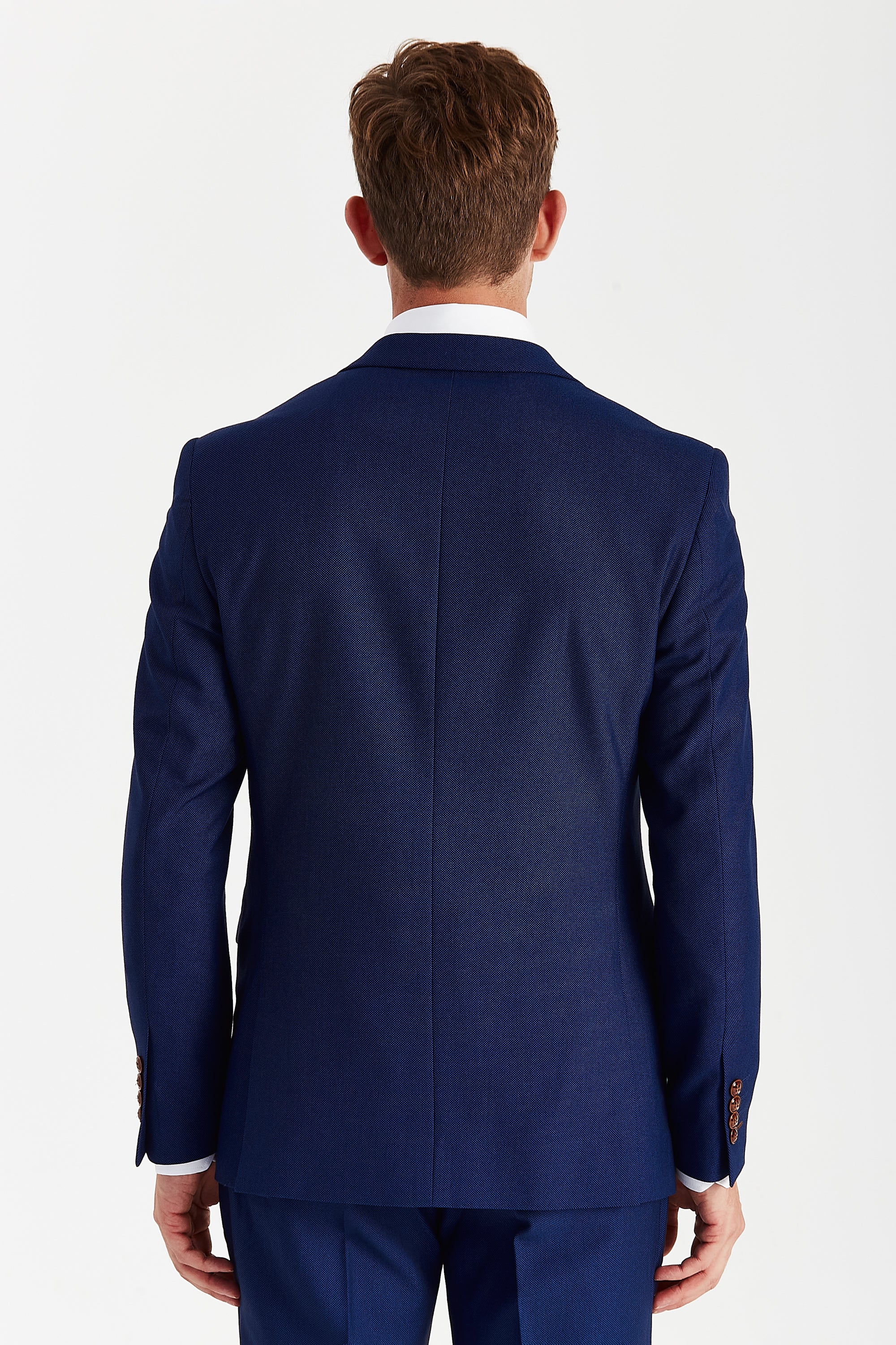 Mayfair Blue Textured Two Piece Suit