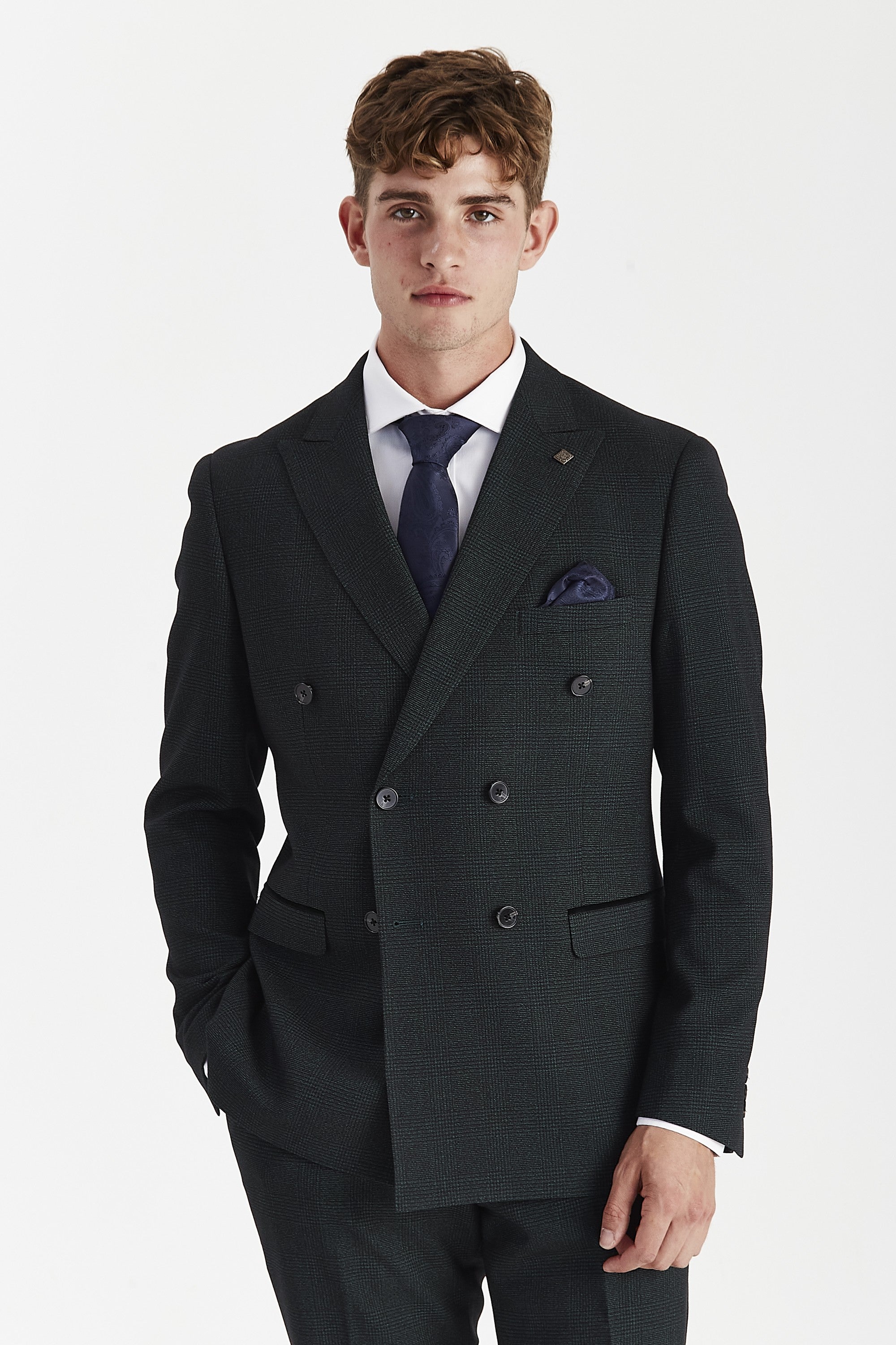 Regent Olive Double-Breasted Suit