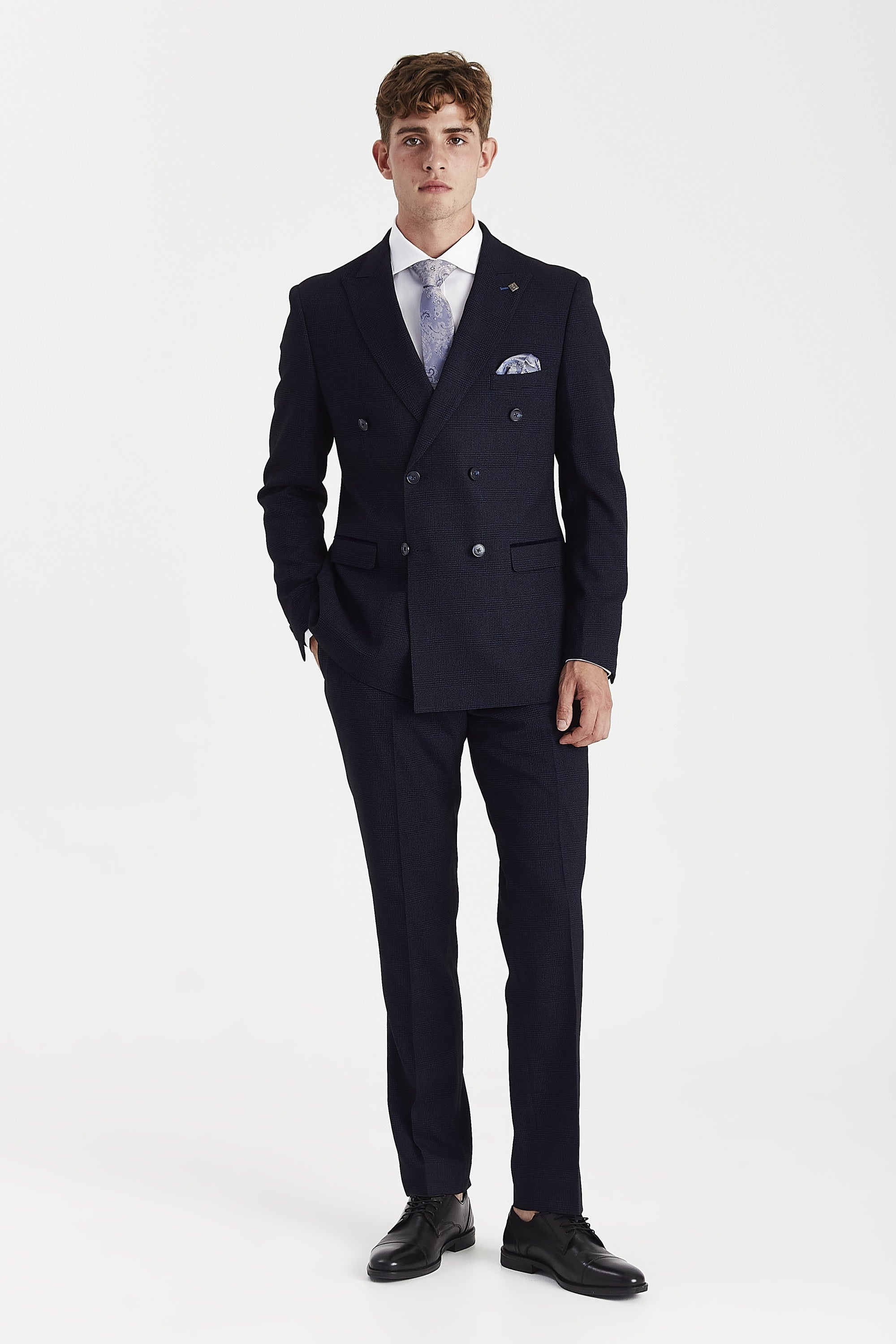 Regent Navy Double-Breasted Suit