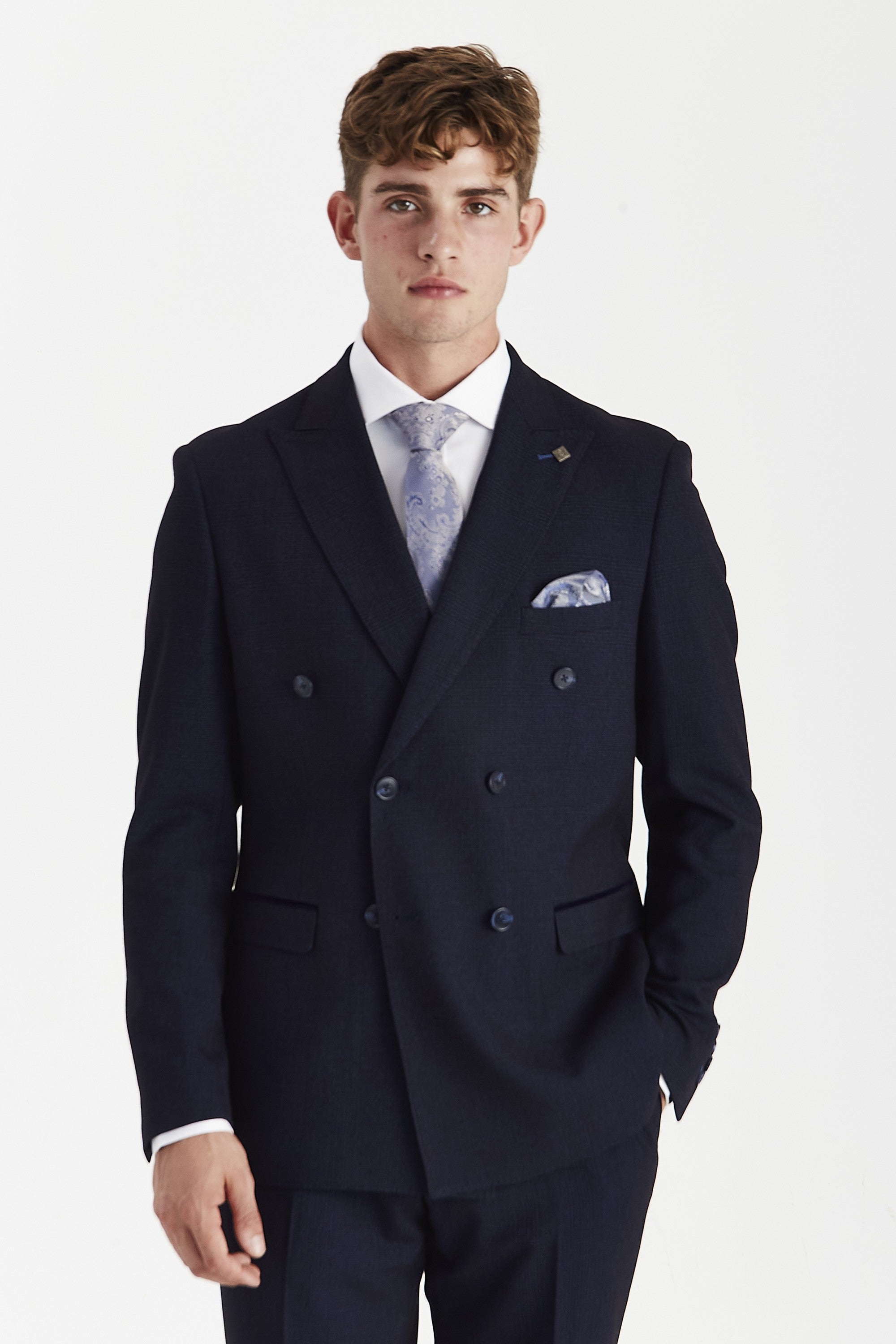 Regent Navy Double-Breasted Suit