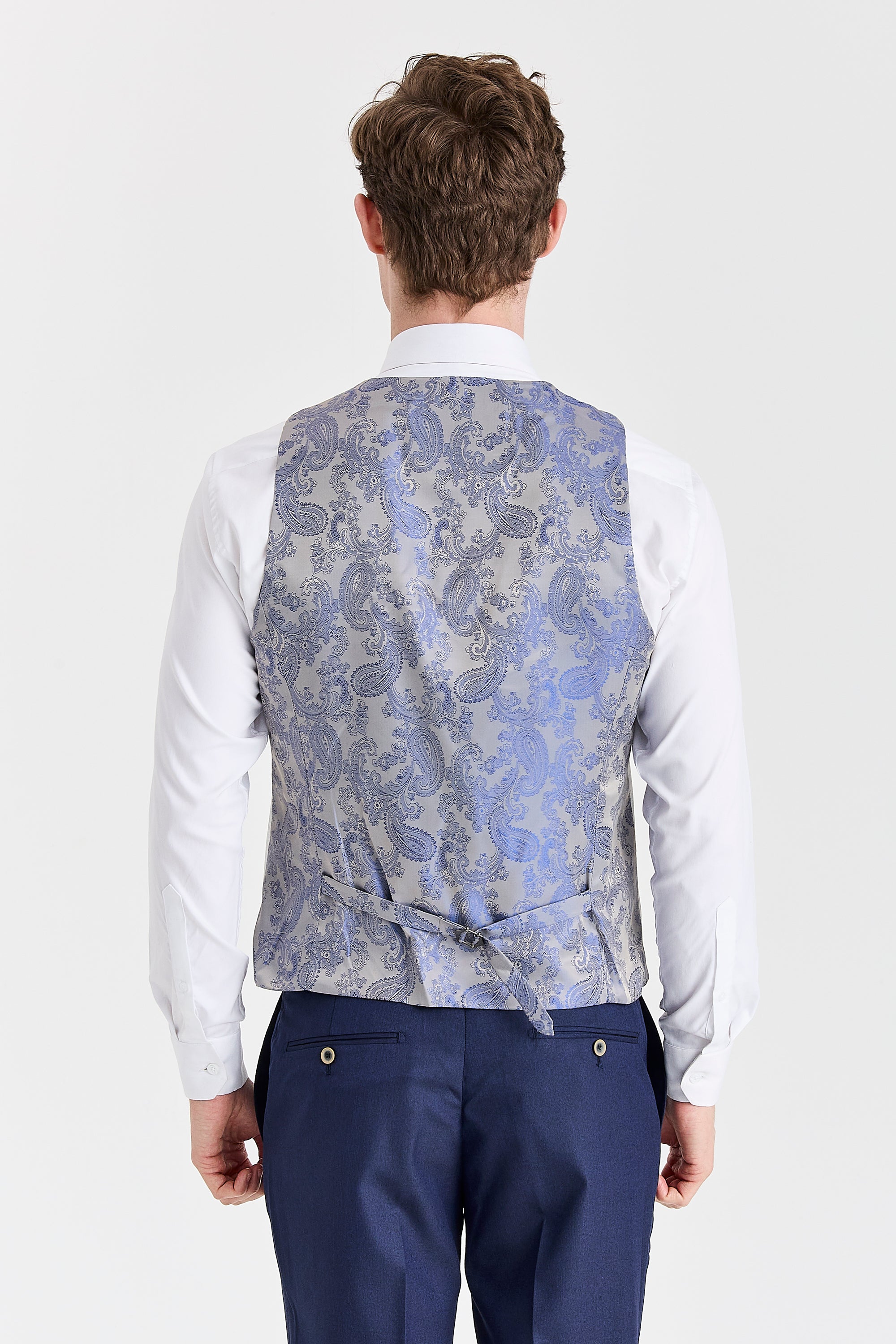 Belmont Navy Suit with Belmont Silver Waistcoat