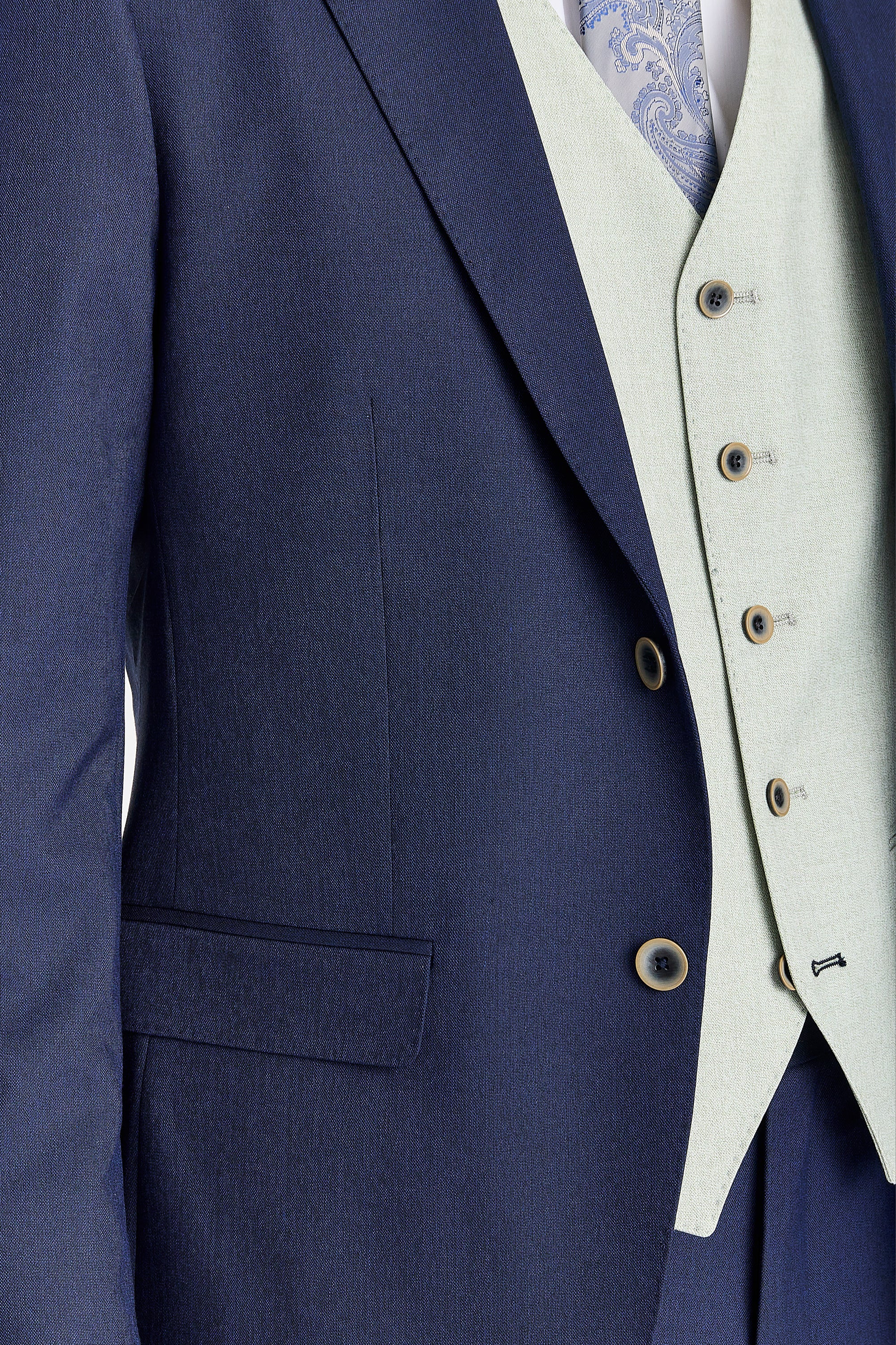 Belmont Navy Suit with Belmont Sage Waistcoat