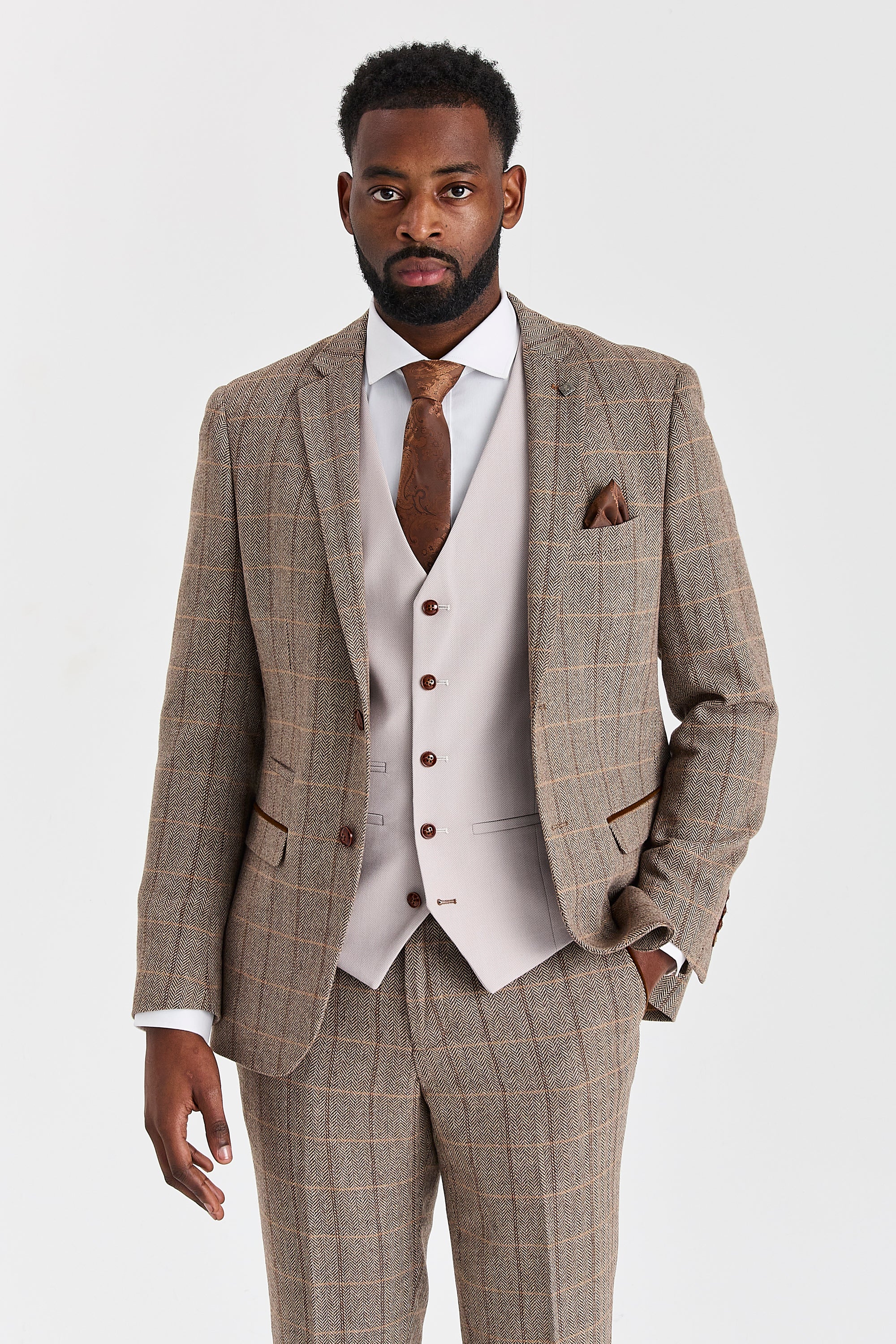 Harris Brown Tweed Suit with Mayfair Stone Waistcoat