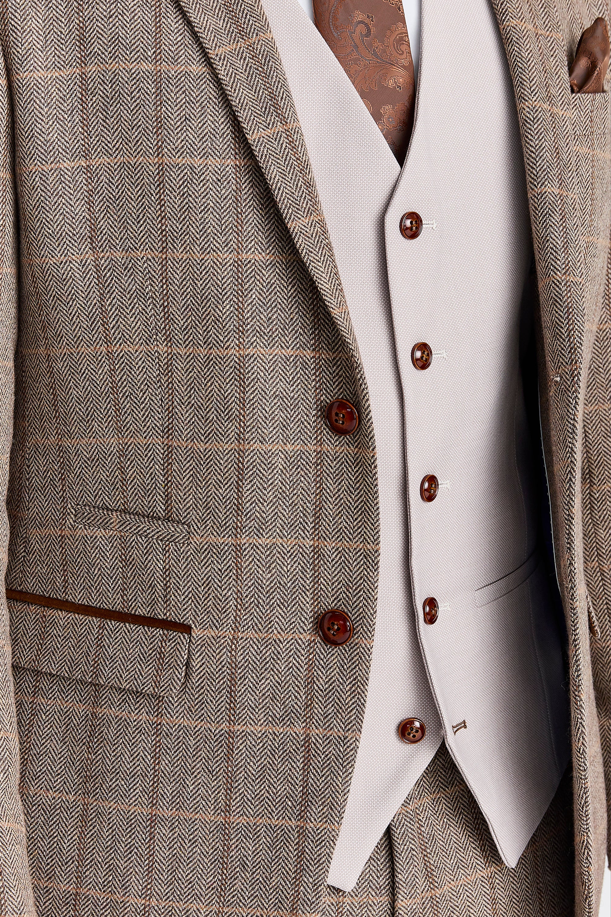 Harris Brown Tweed Suit with Mayfair Stone Waistcoat