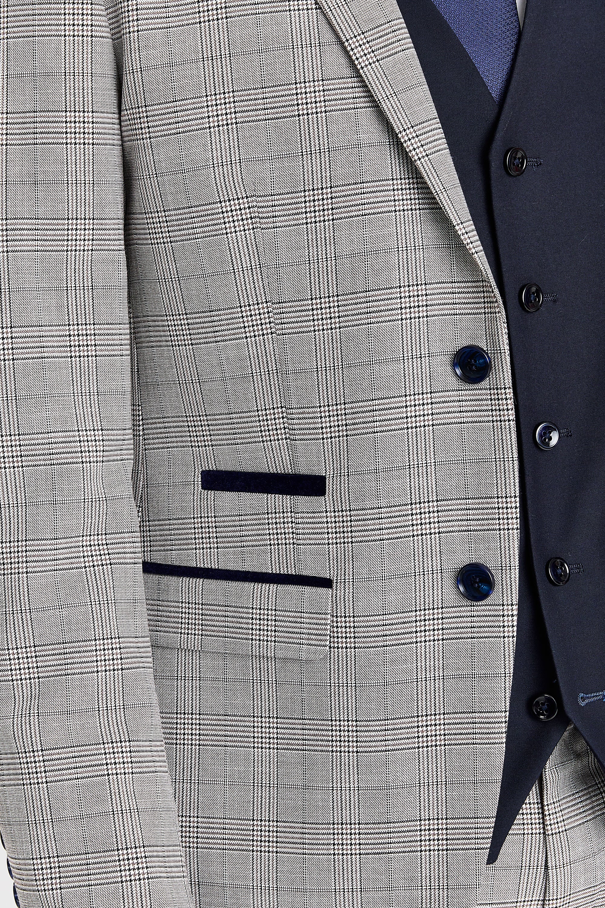 Hugo Grey Suit with Parker Navy Waistcoat