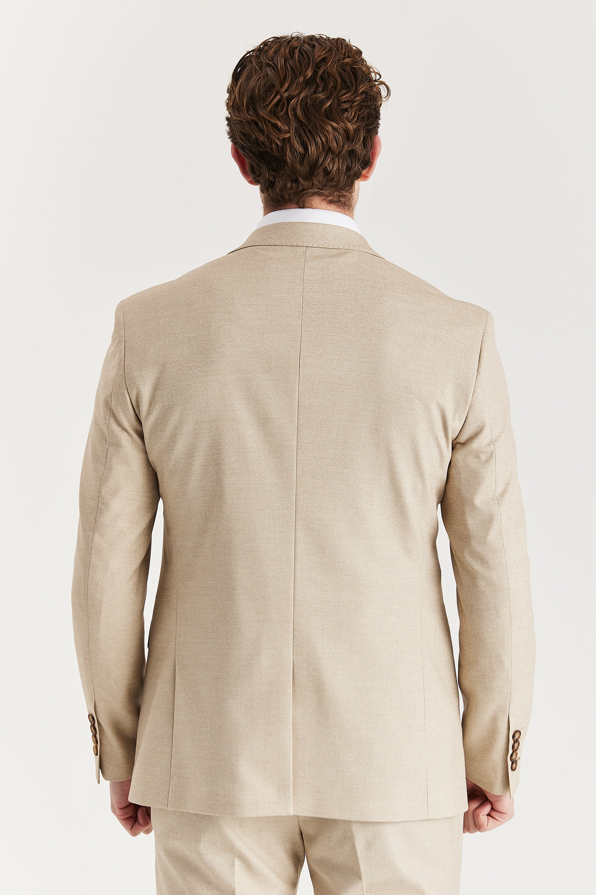 Kurt Beige Men's Two Piece Suit