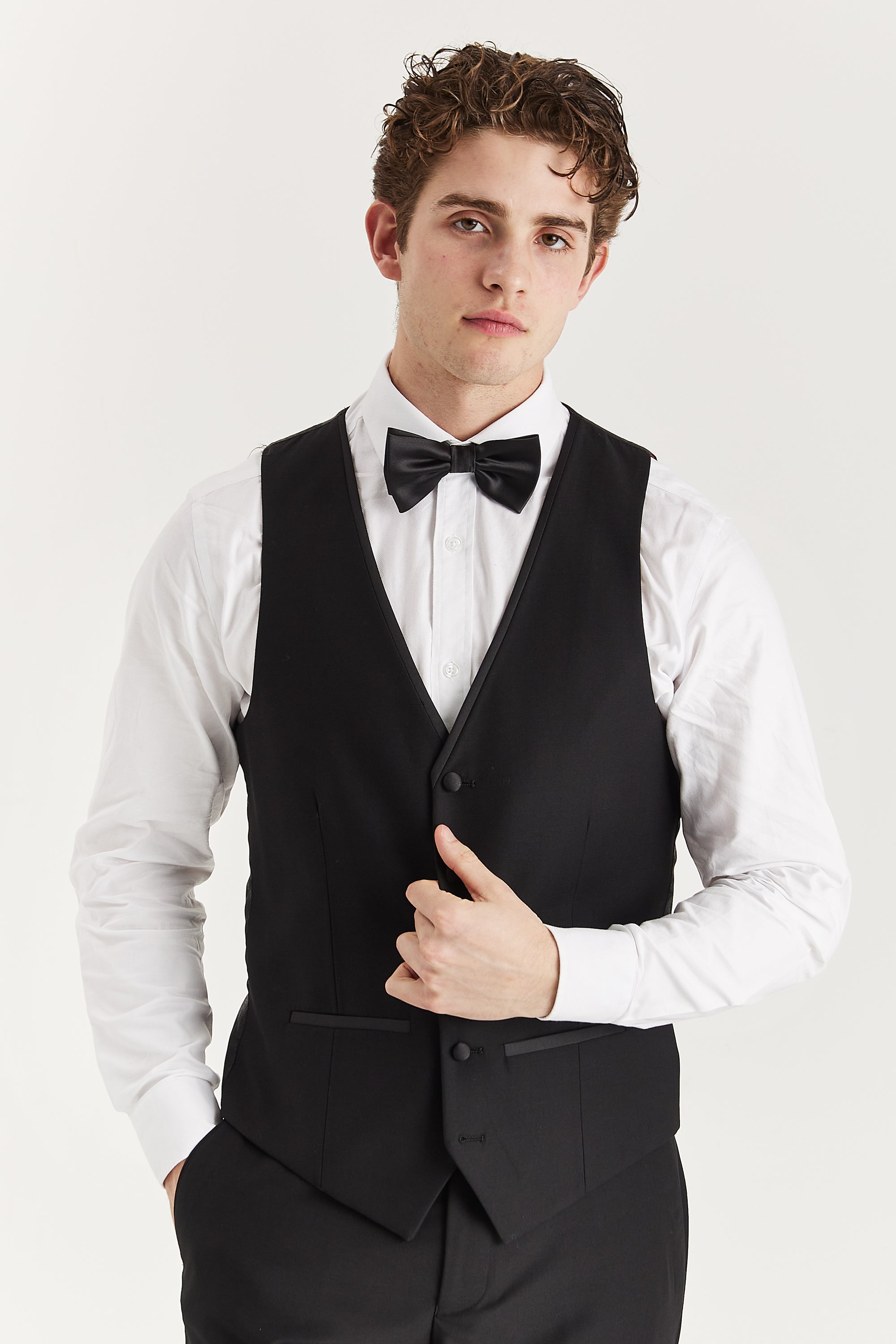 Harry - Men's Black Tuxedo Waistcoat