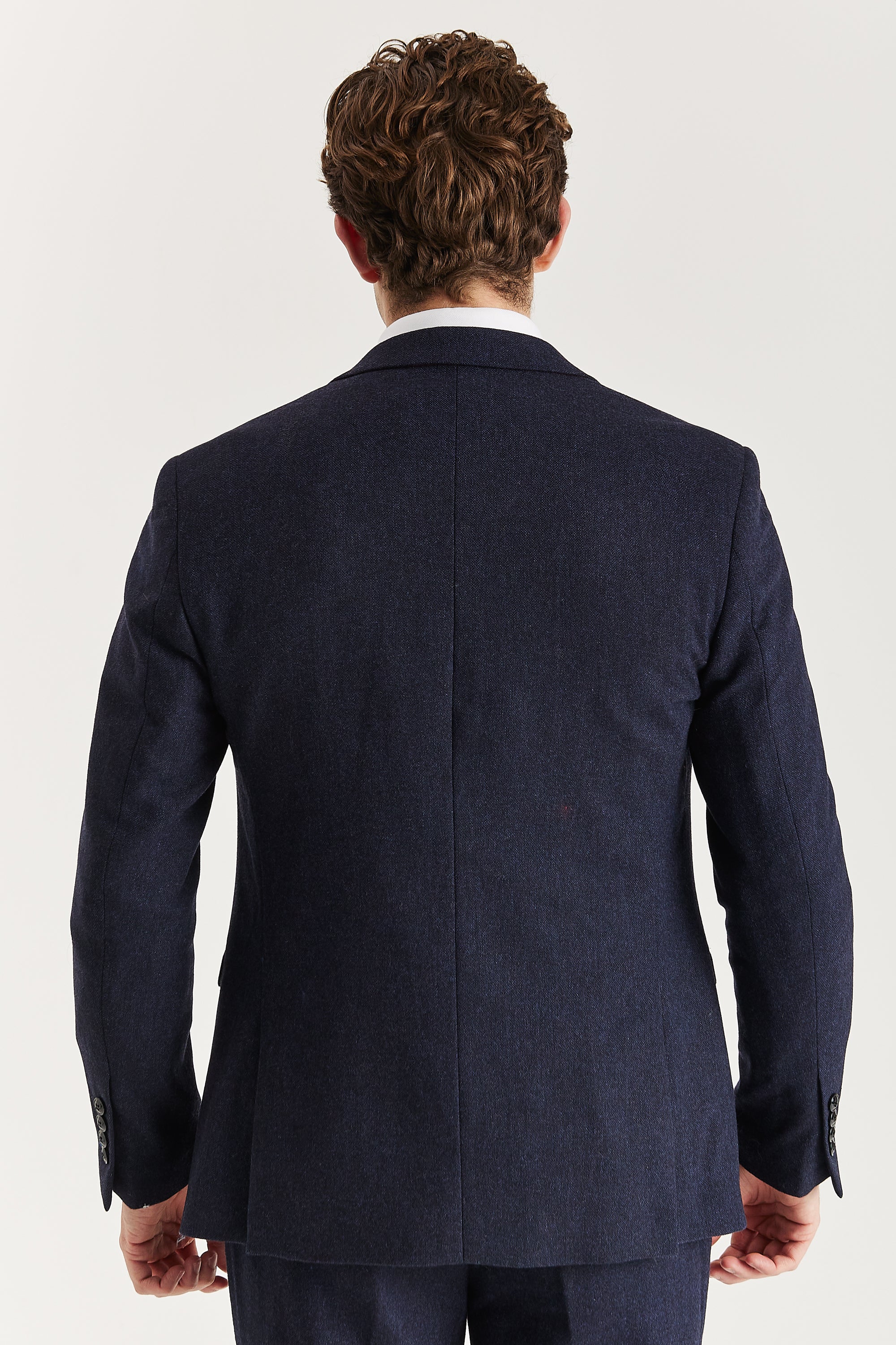 Oscar Navy Tweed Three Piece Suit