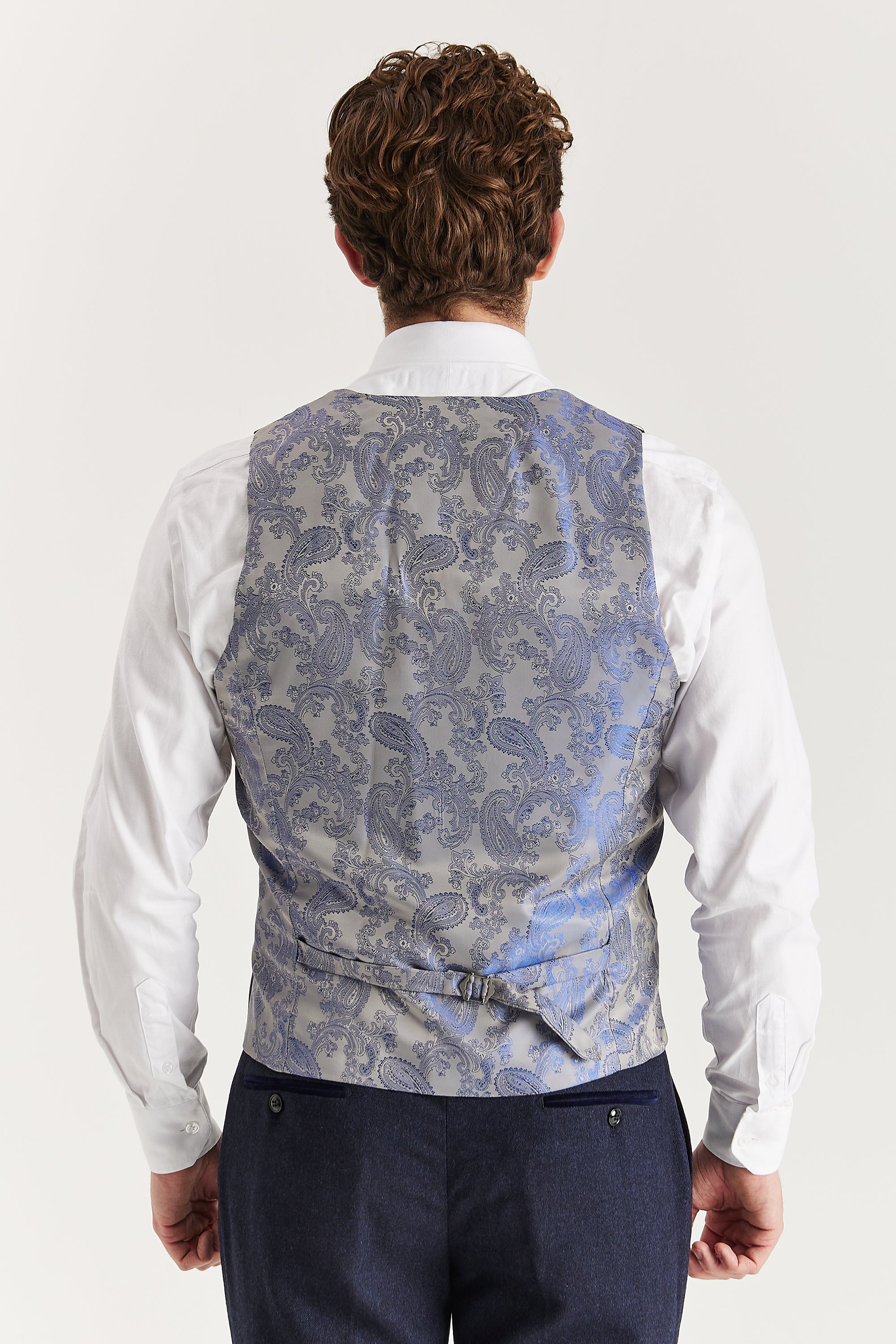 Oscar - Men's Navy Tweed Waistcoat