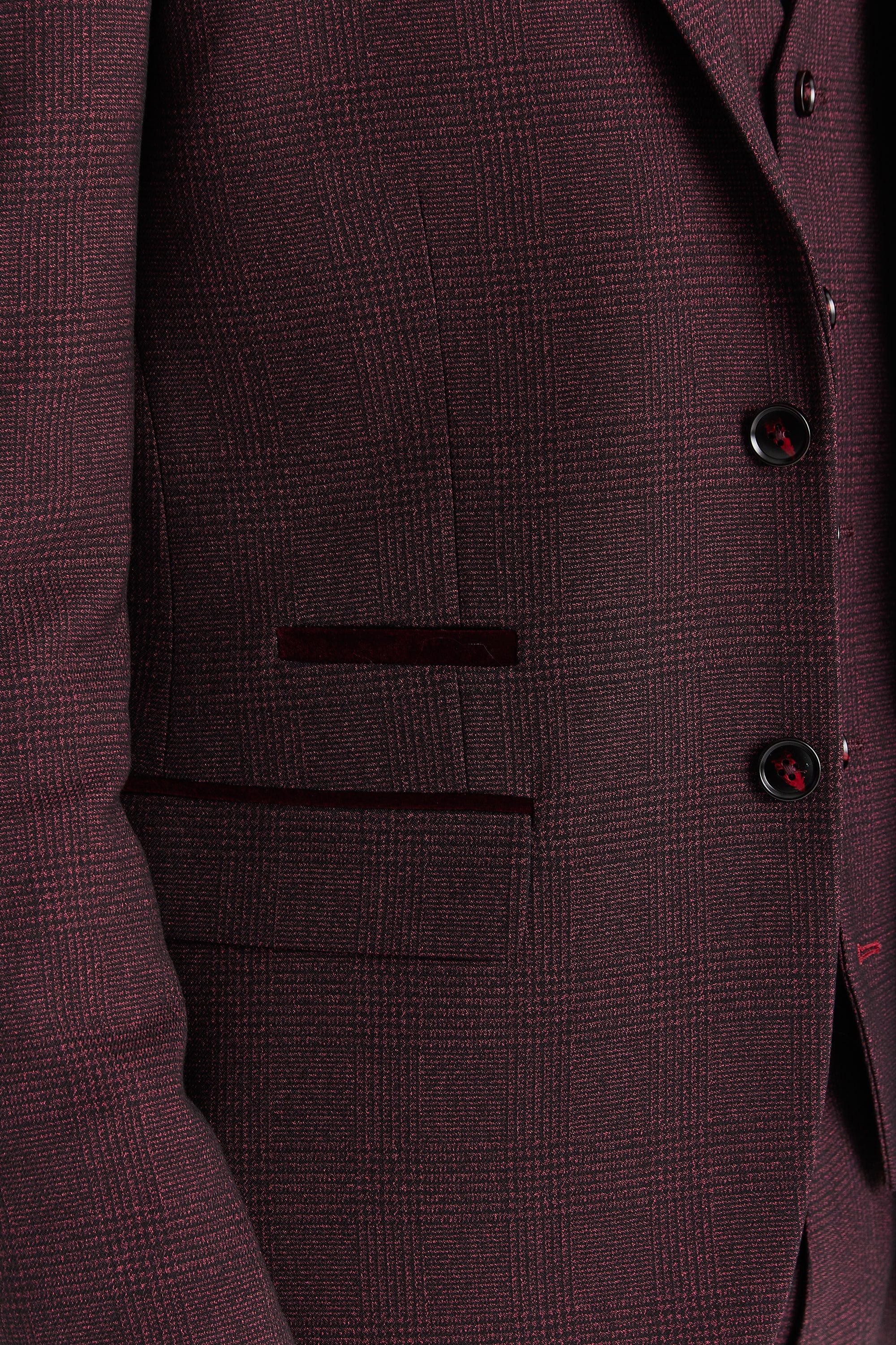 Regent - Men's Wine Check Blazer