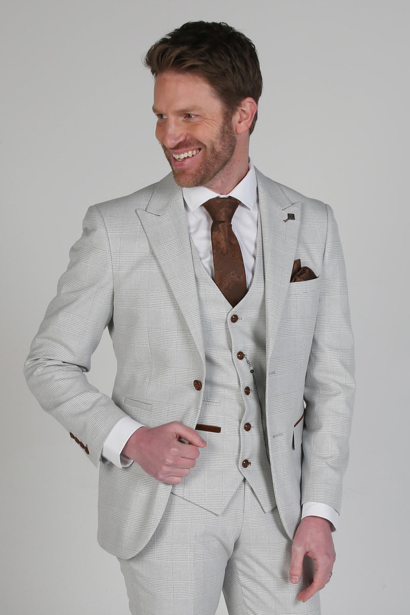 Mark Stone Check Three Piece Suit