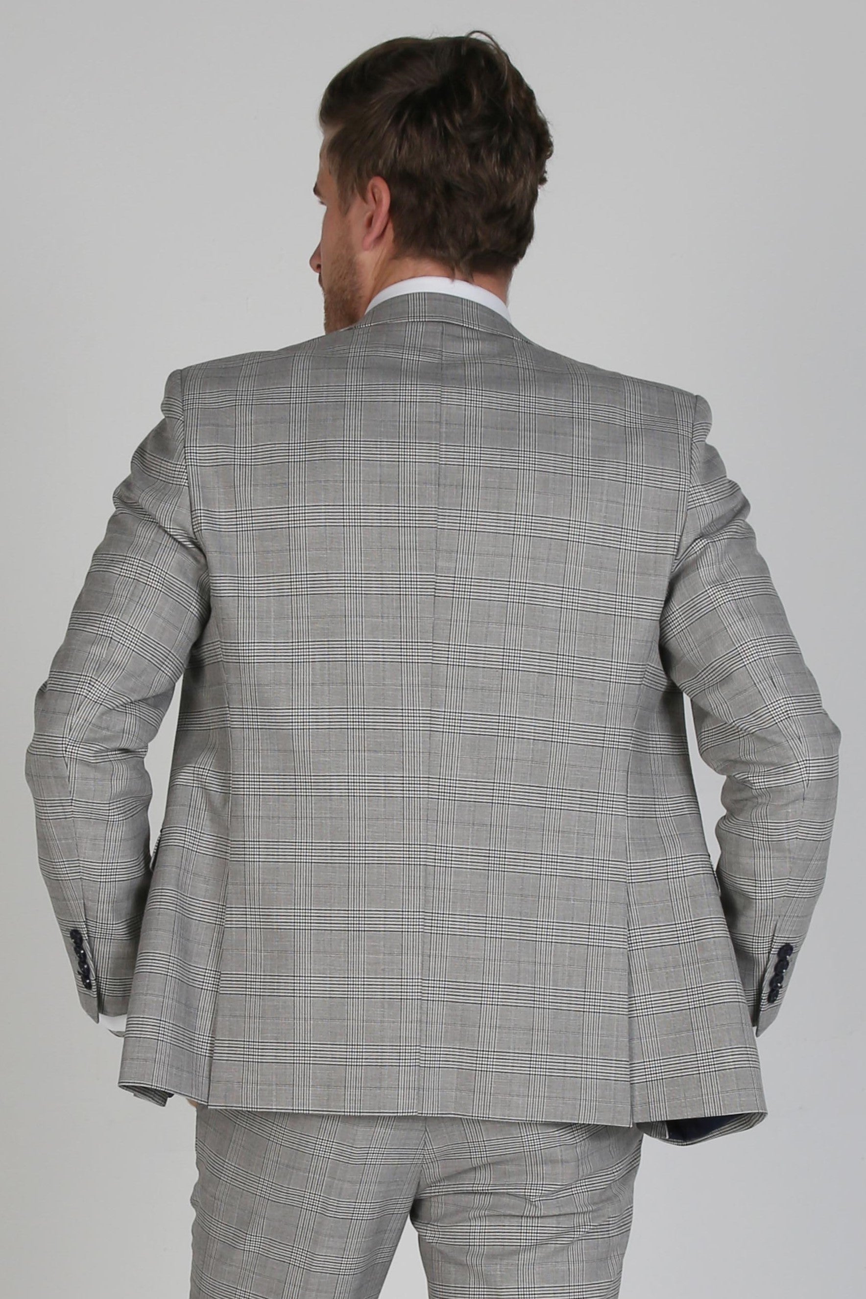 Hugo Grey Check Three Piece Suit