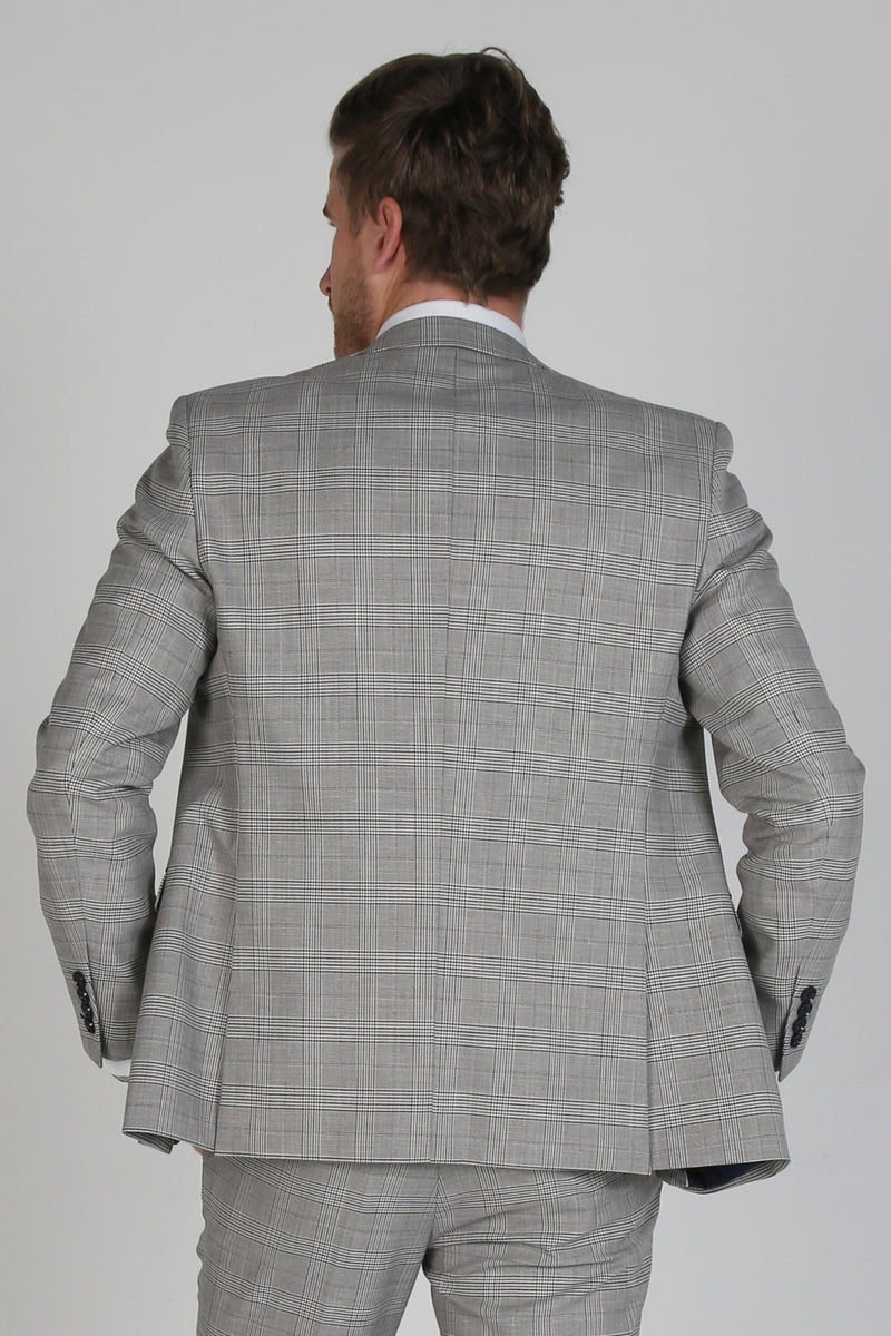 Hugo - Men's Grey Check Blazer