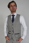 Hugo Grey Check Three Piece Suit