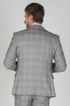 Francis Men's Grey Check Three Piece Suit