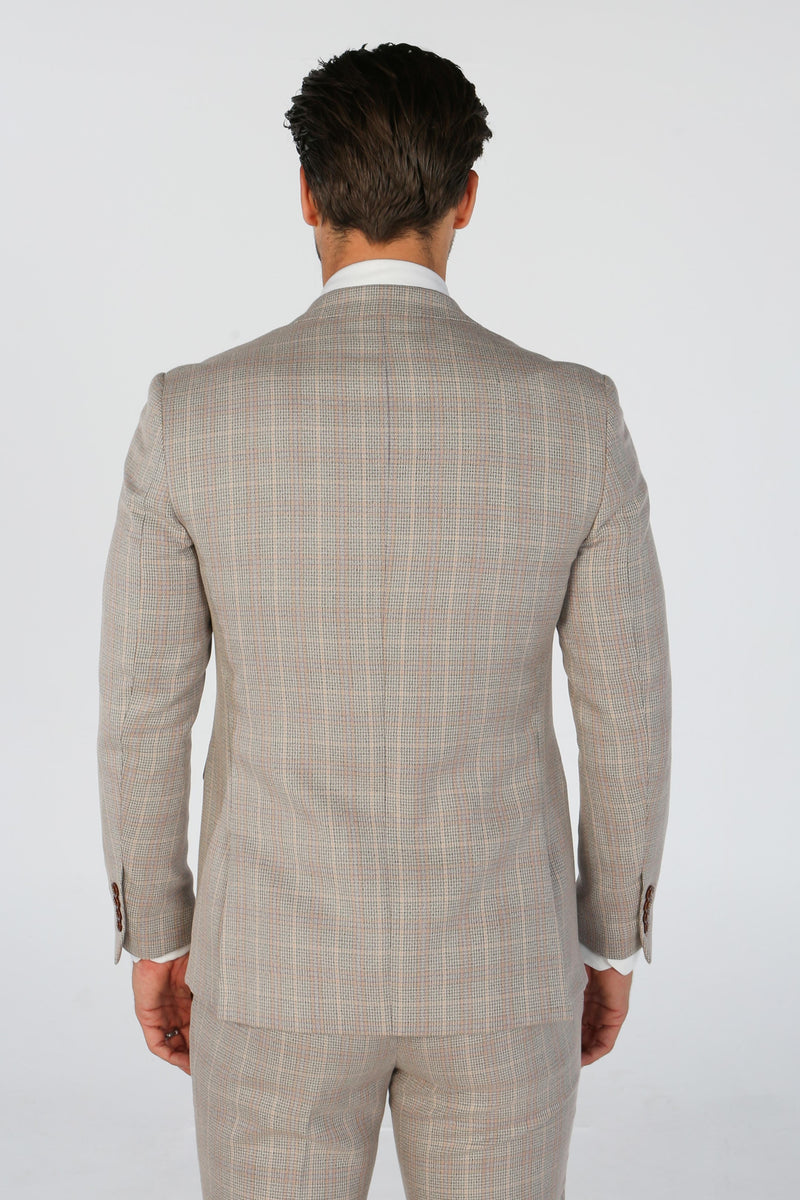 Leo Beige Men's Two Piece Suit