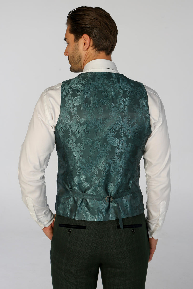 Men's Leo Green Waistcoat