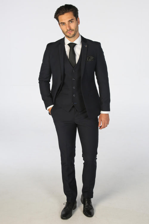 Parker Navy Three Piece Suit