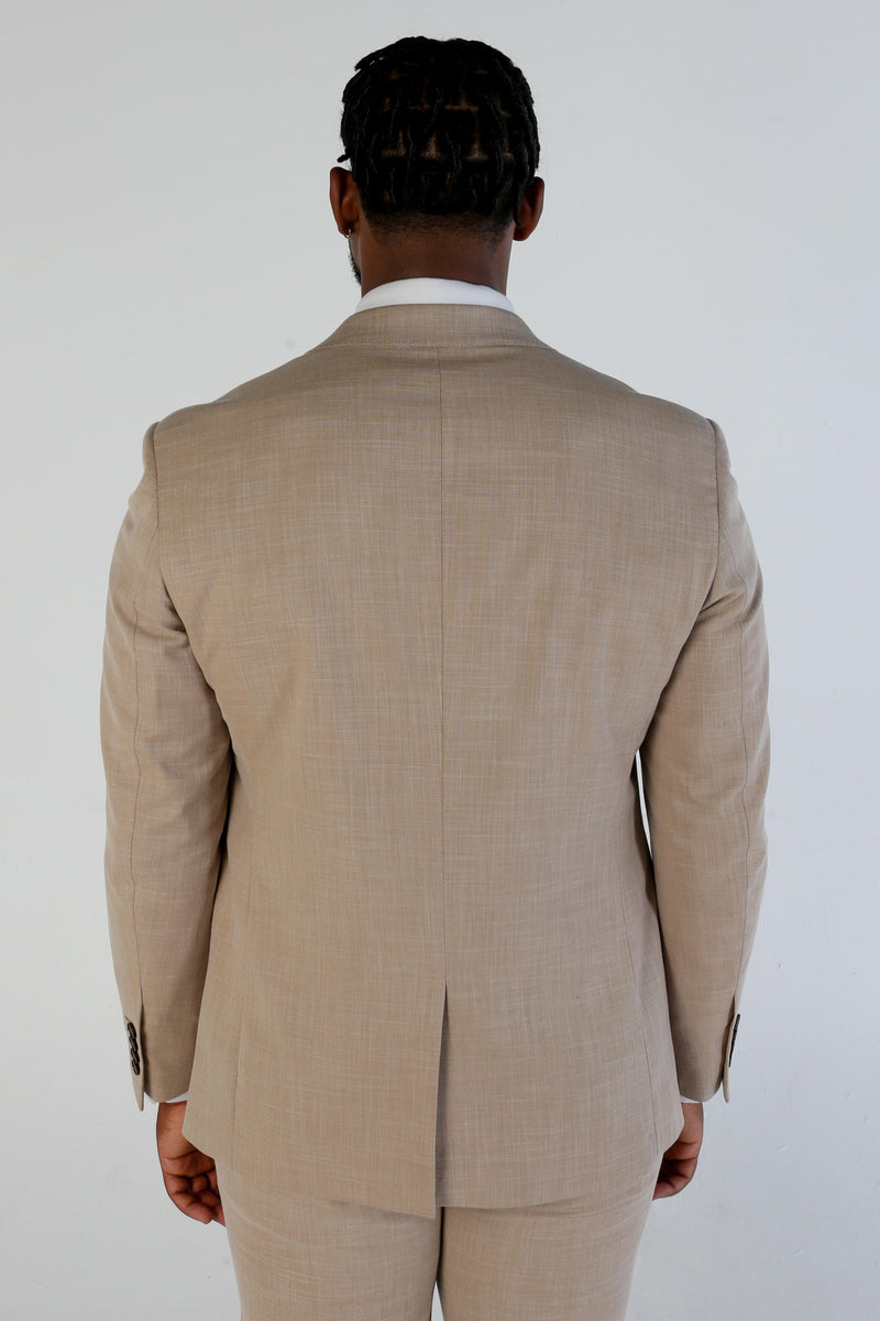 Kurt Beige Men's Two Piece Suit