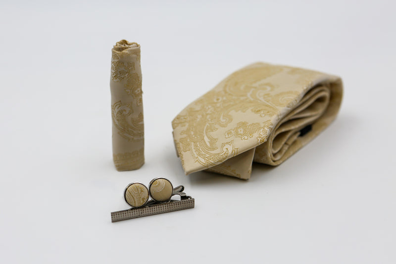 Paul Andrew - Cream Paisley Tie Set