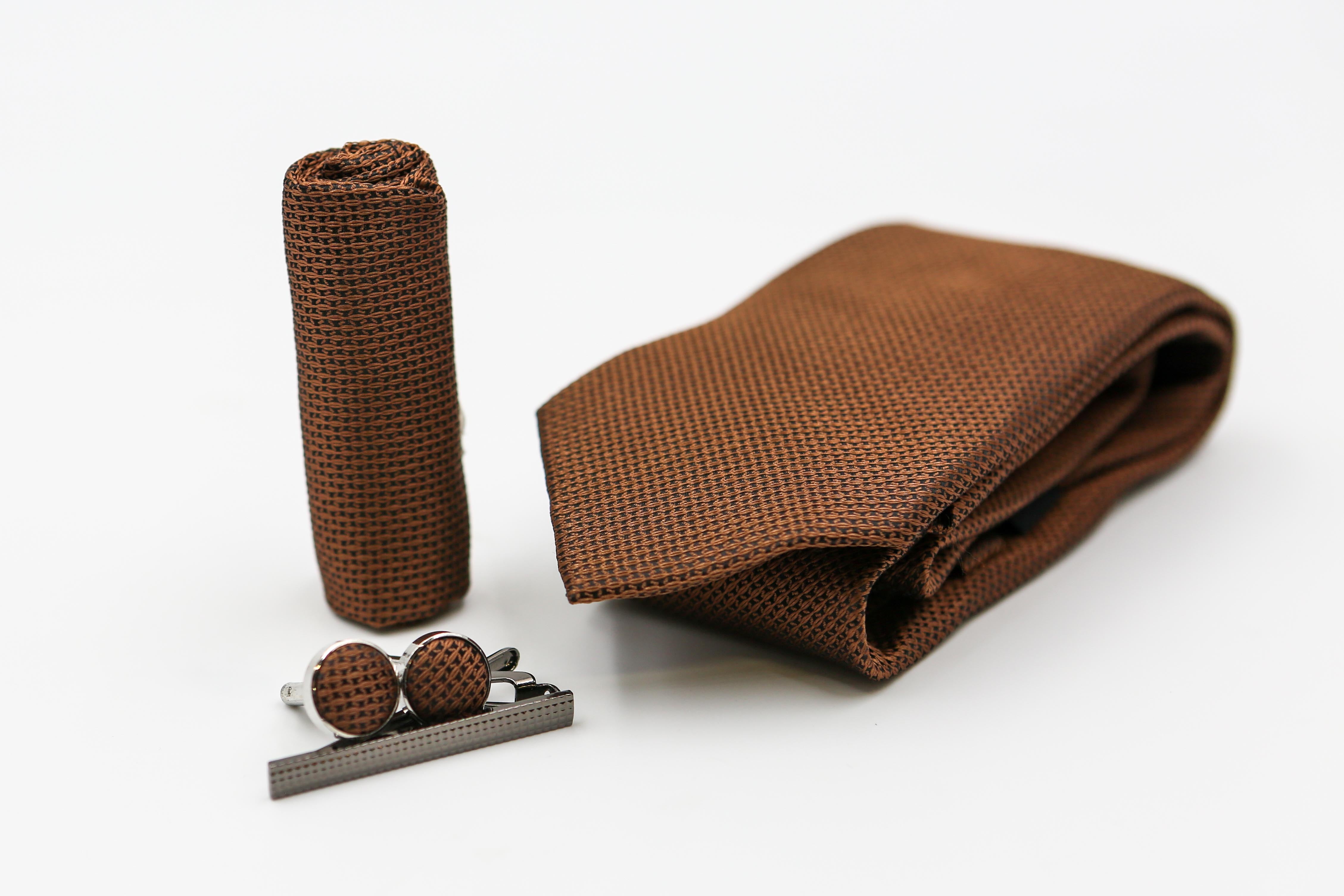 Paul Andrew - Brown Textured Tie Set