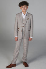 Device - Boy's Leo Beige Three Piece Suit