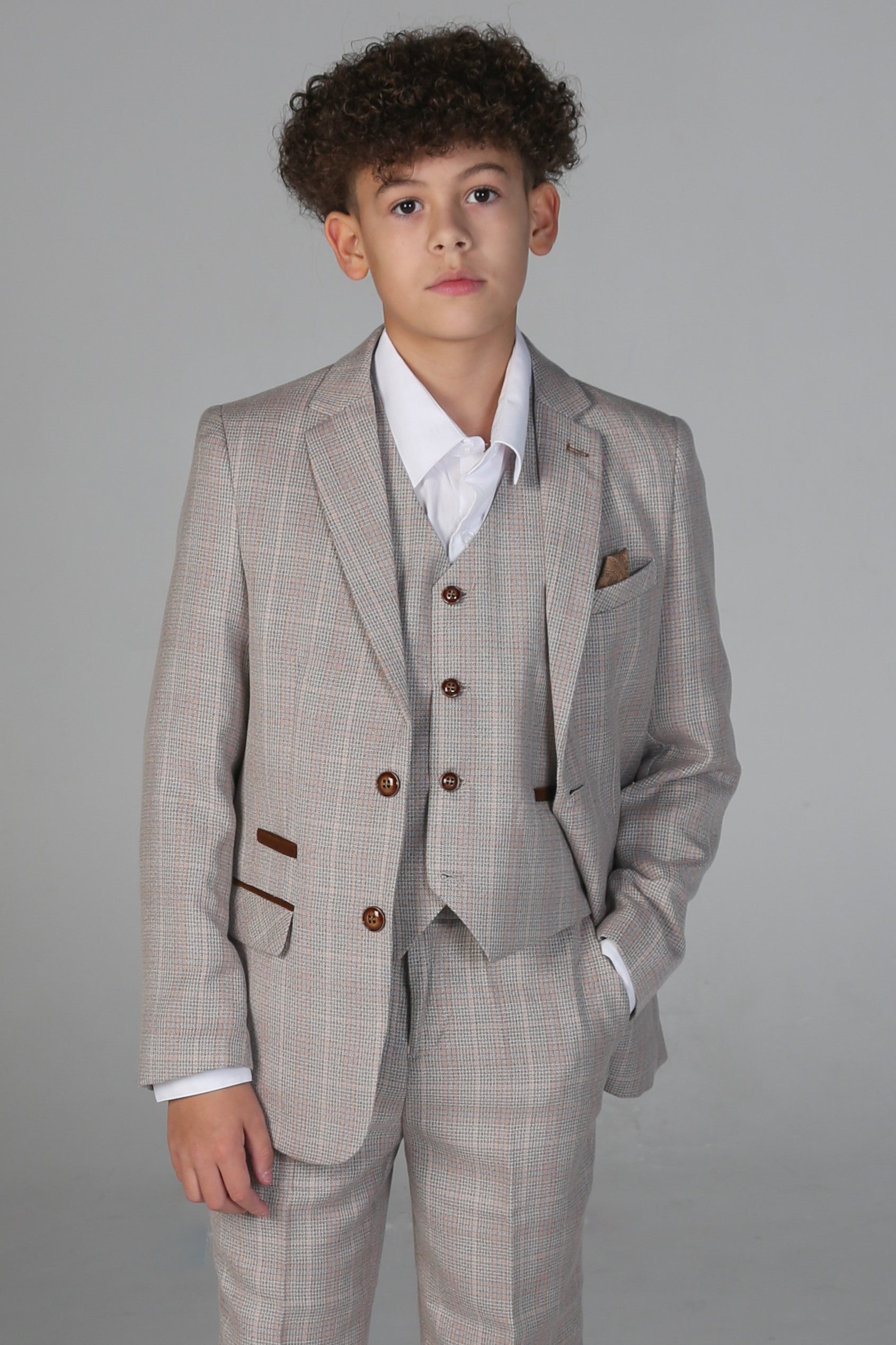 Device - Boy's Leo Beige Three Piece Suit