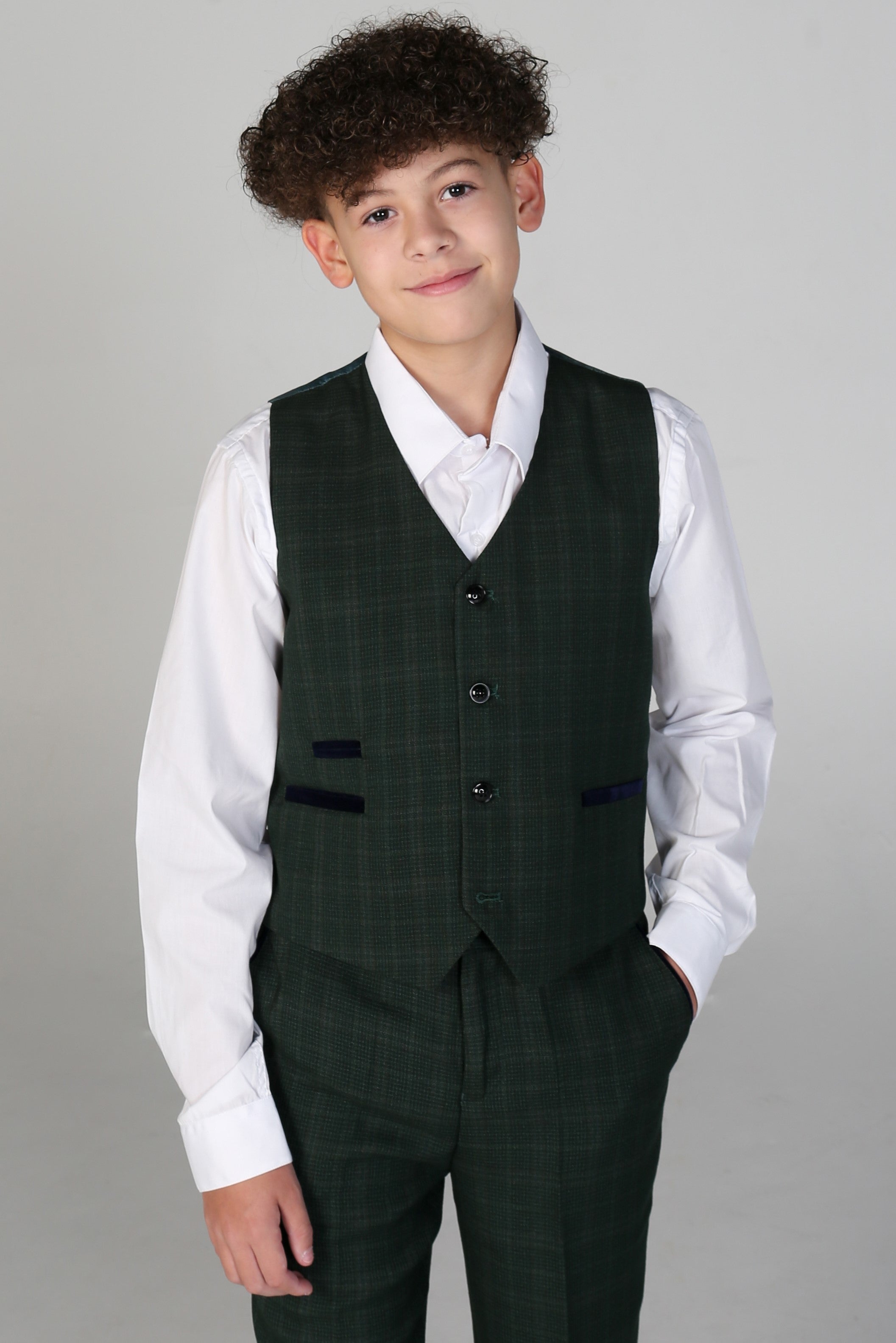 Device - Boy's Leo Green Three Piece Suit