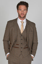 Ralph Brown Tweed Three Piece Suit