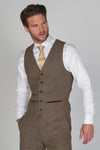 Ralph - Men's Brown Tweed Waistcoat