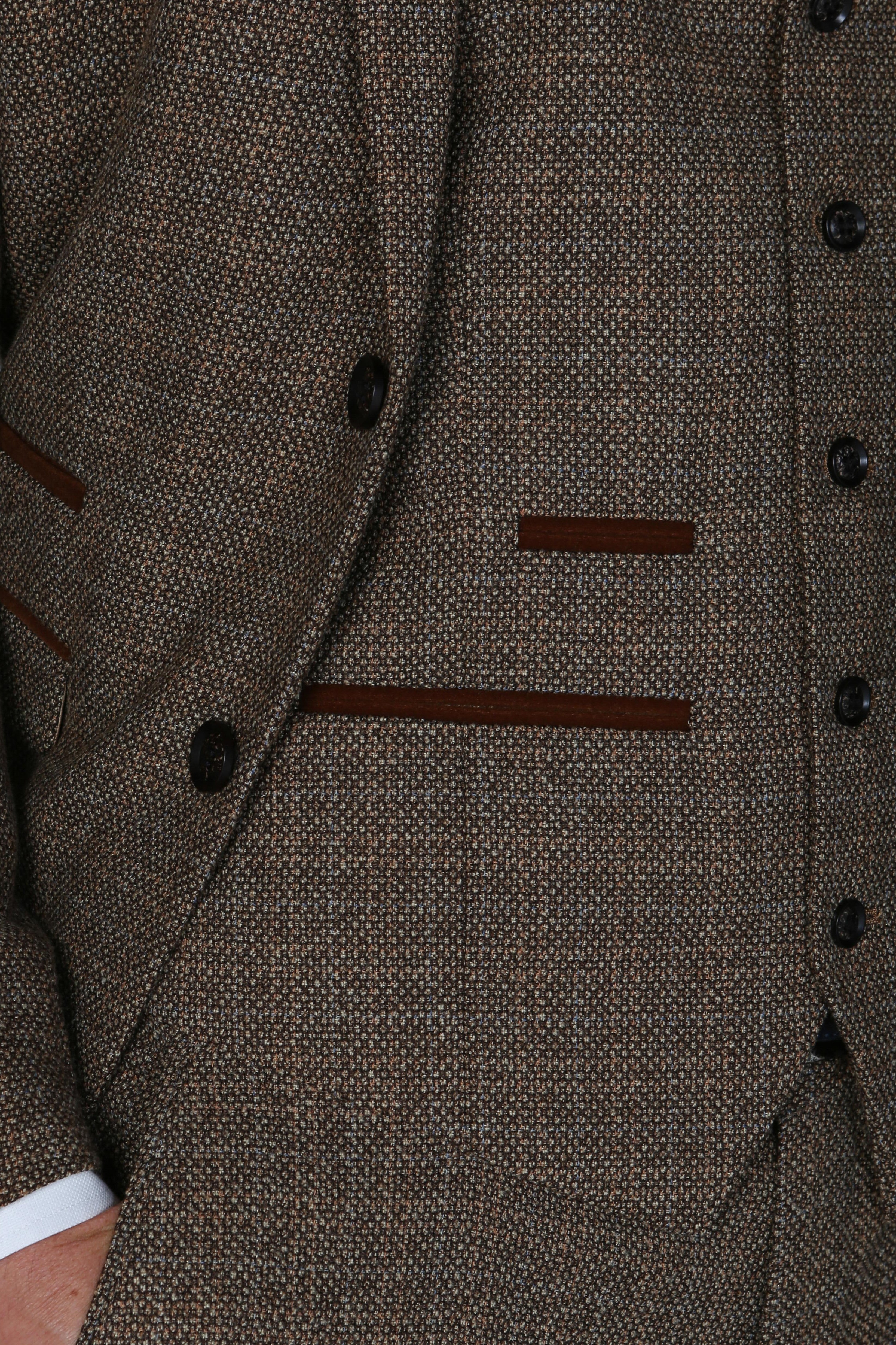 Ralph Brown Tweed Three Piece Suit