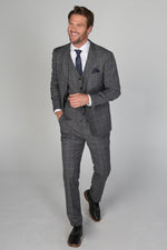 Hobbs Grey Check Three Piece Suit