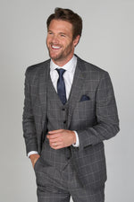 Hobbs - Men's Grey Check Blazer