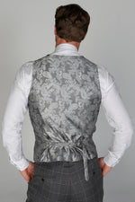 Hobbs - Men's Grey Checked Waistcoat