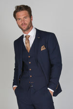 Mayfair - Men's Navy Textured Blazer