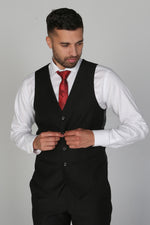 Parker Black Three Piece Suit