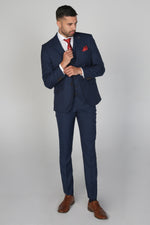 Calvin Men's Navy Three Piece Suit