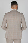 Holland Beige Check Three Piece Suit