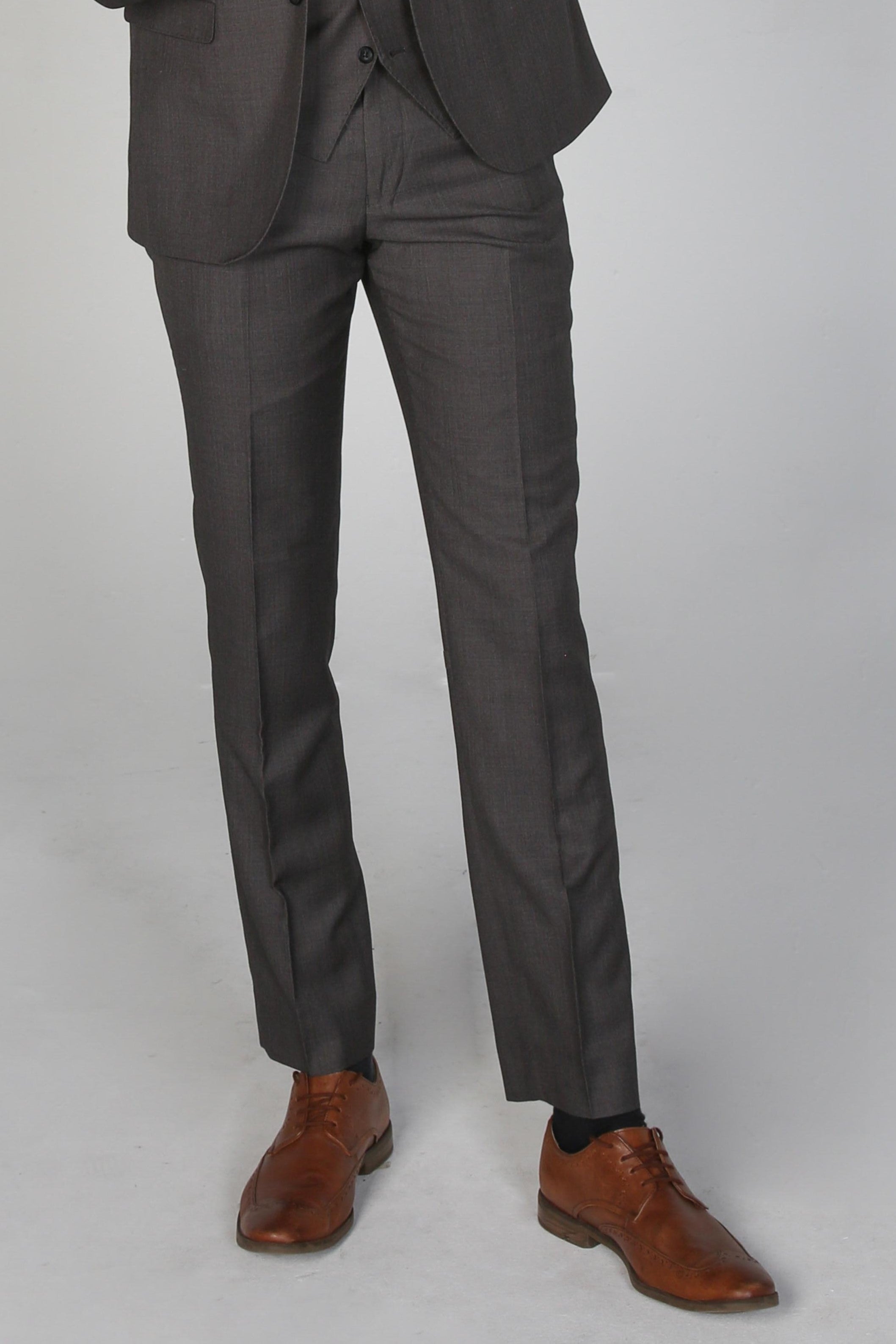 Charles - Men's Charcoal Trousers