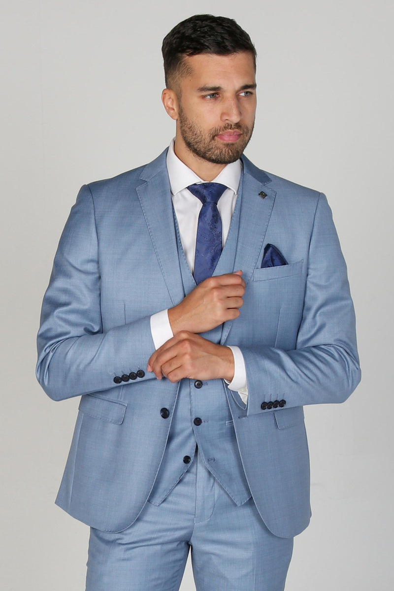 Charles Men's Blue Three Piece Suit