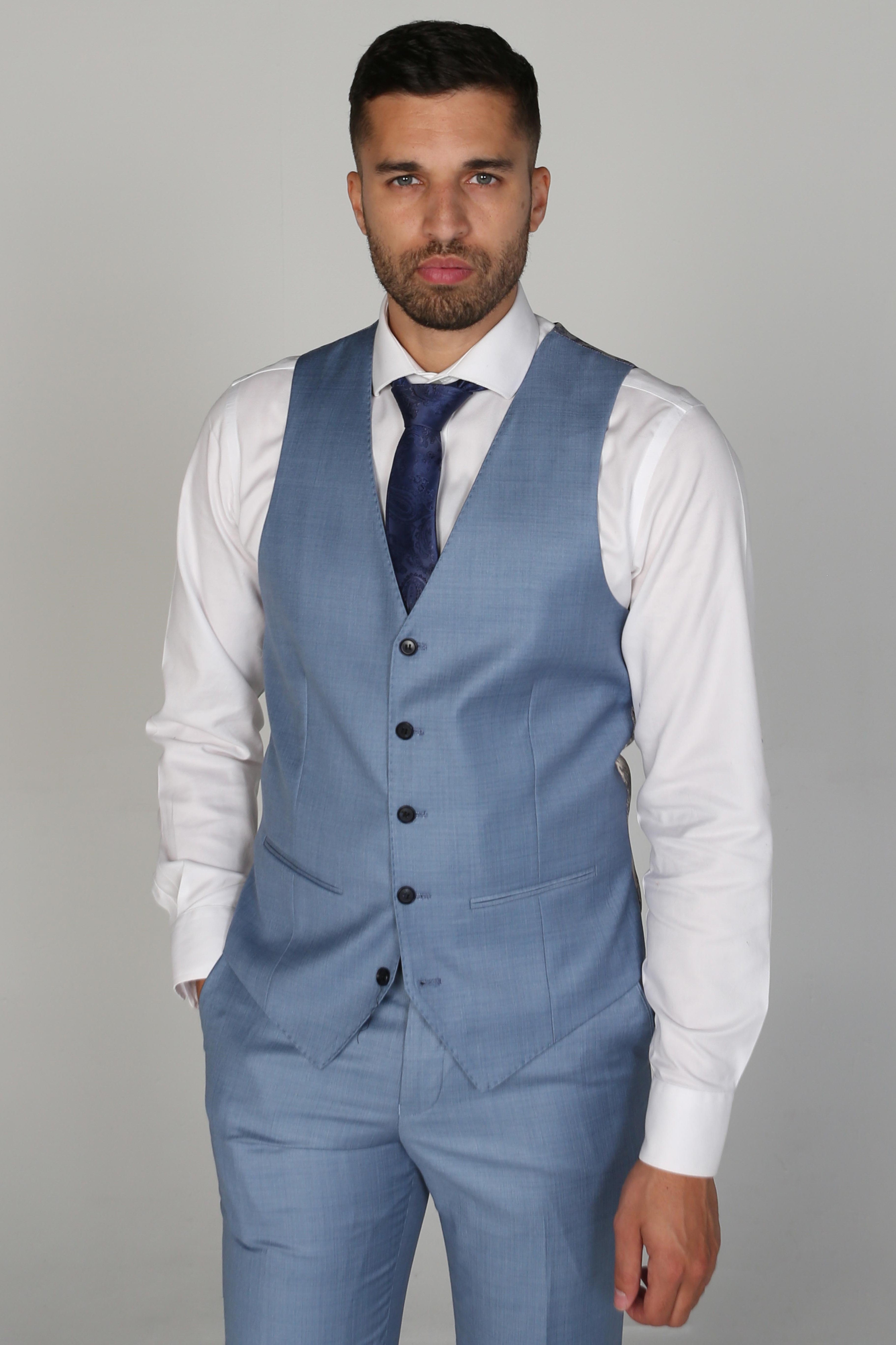 Charles Men's Blue Three Piece Suit