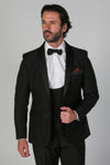 Ford Men's Black Three Piece Tuxedo