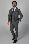 Harris Grey Tweed Check Three Piece Suit